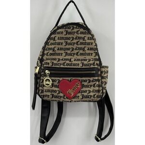 Juicy Couture California Beige Heart‎ Mini Backpack Purse Love Couture Princess